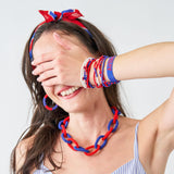 Game Day Sage 10 Strand + Gabby Stack Red, Blue, + White Stack