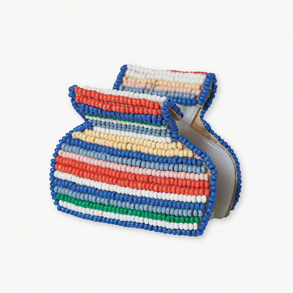 Gia Mixed Horizontal Stripes Small Claw St. Tropez