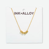 Goldie Chain Necklace With Brass Letters 16" With 1.5" Extension Love Necklace