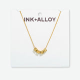 Goldie Chain Necklace With Brass Letters 16" With 1.5" Extension Xoxo Necklace