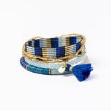 Grace & Alex Bracelet Stack Lapis And Light Blue Stacks