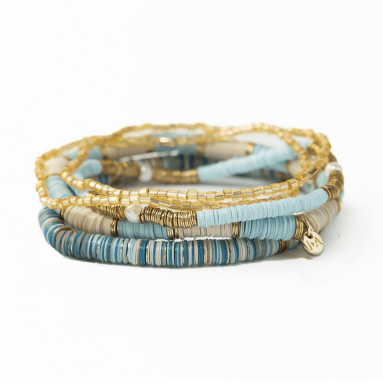 Grace Bracelet Stack of 5 - Blues Stack
