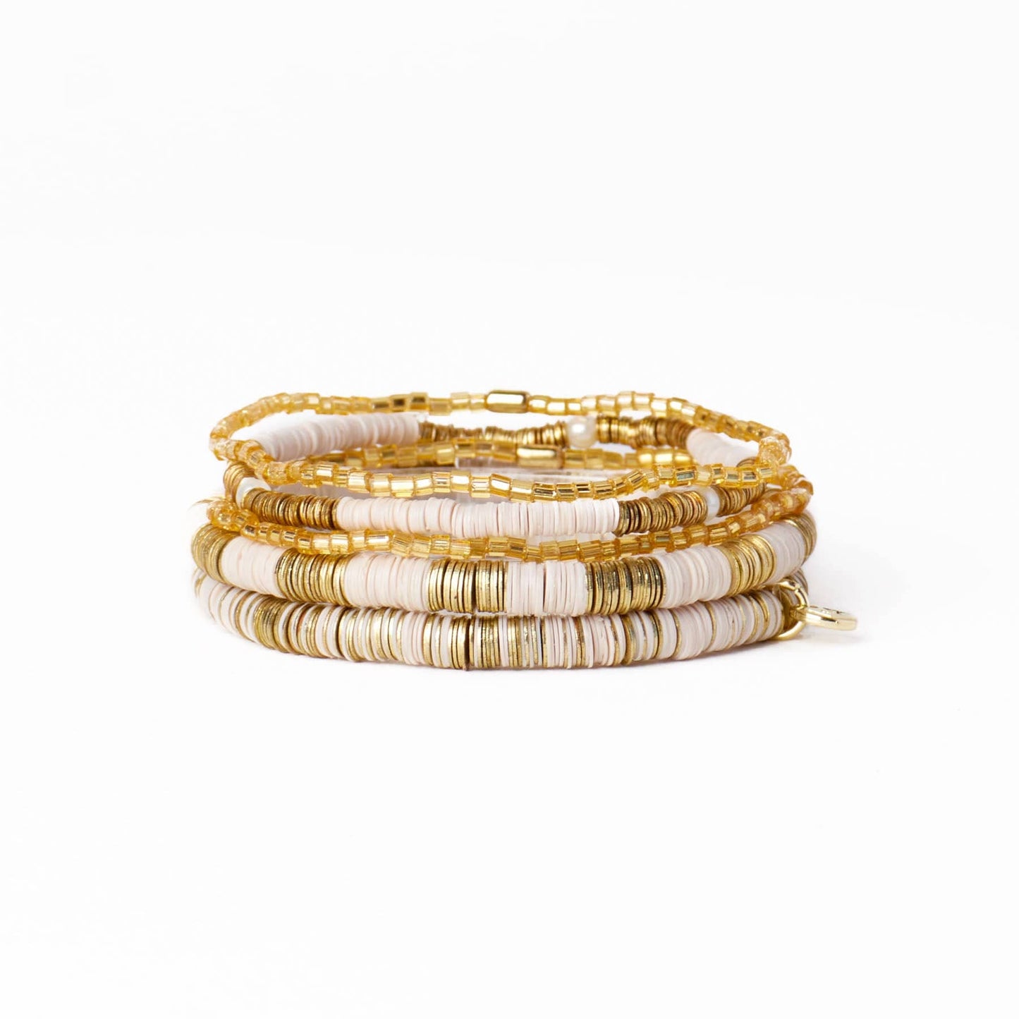 Grace Bracelet Stack of 5 - Ivory Stack
