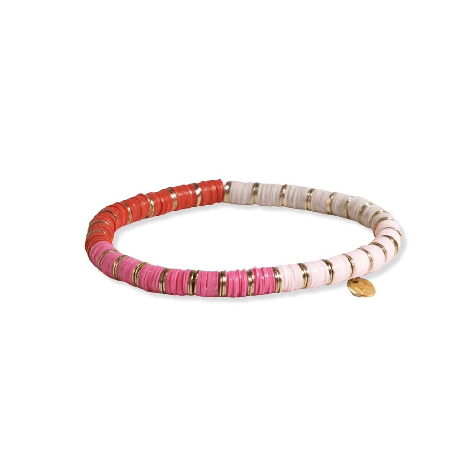 Load image into Gallery viewer, Grace Four Color Block Stretch Bracelet Light Pink Bracelet
