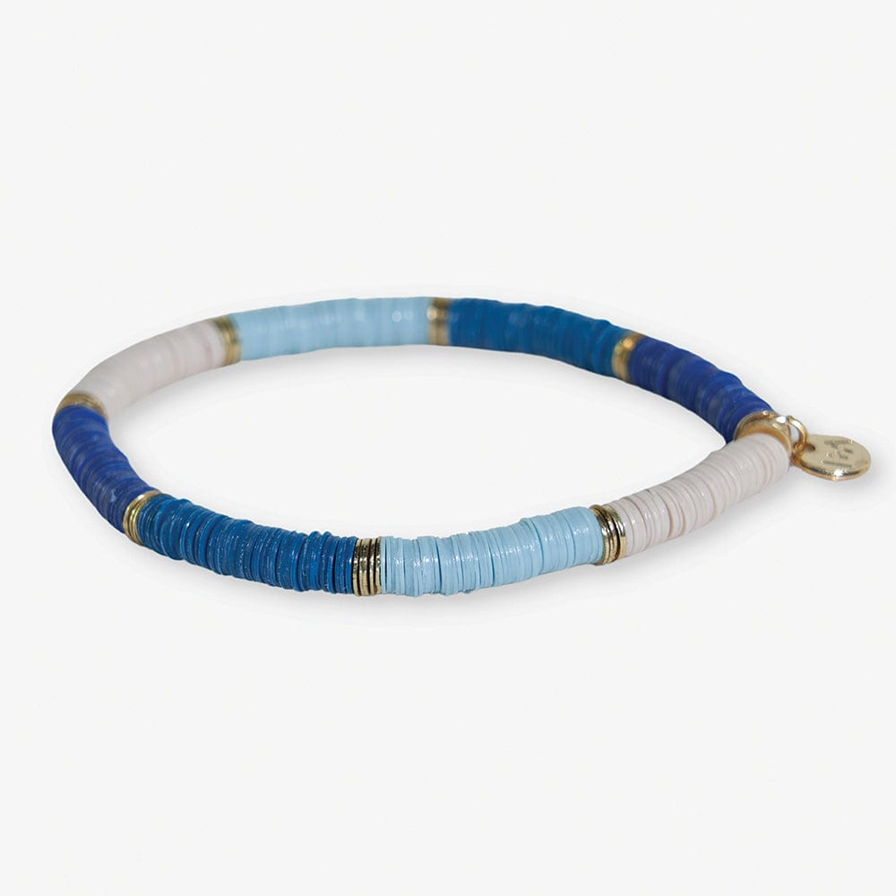 Grace Gold Color Block Stretch Bracelet Blue Bracelet