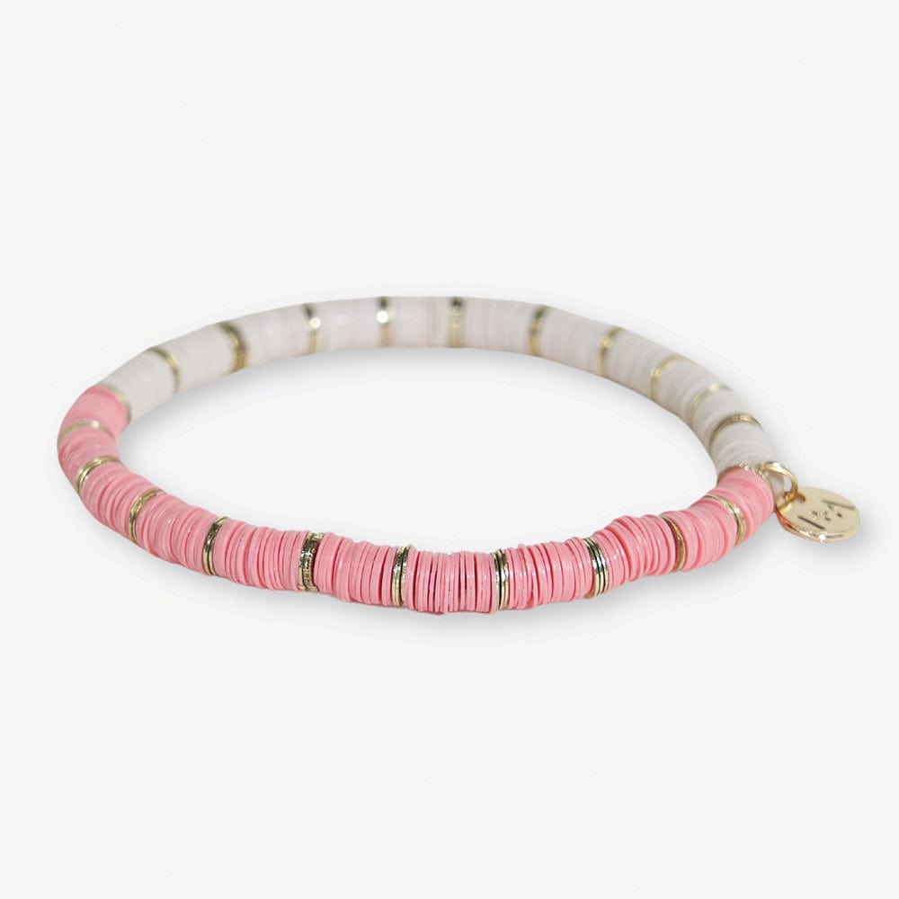 Grace Half and Half Color Block Stretch Bracelet Pink Bracelet