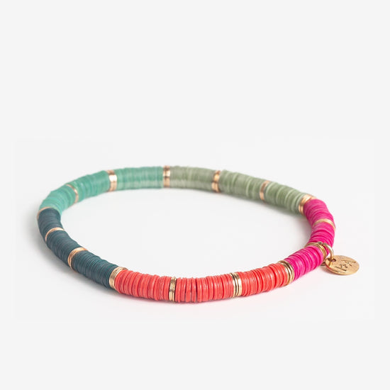 Grace Stripe and Multi Mix Strech Bracelet Multicolor Bracelet