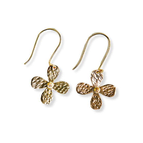 Gretchen Flower Earrings Brass Earrings