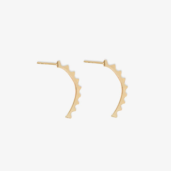 Gretchen Half Gear Earrings Brass Earrings