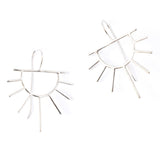 Gretchen Half Sun Threader Earrings Silver