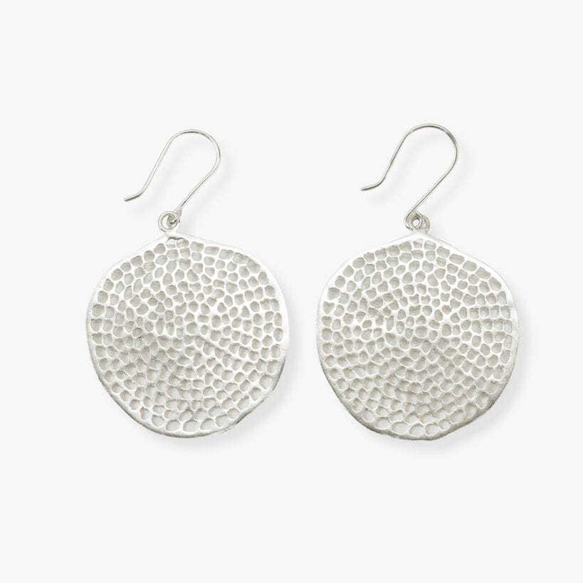Gretchen Large Circle With Holes Earrings Silver