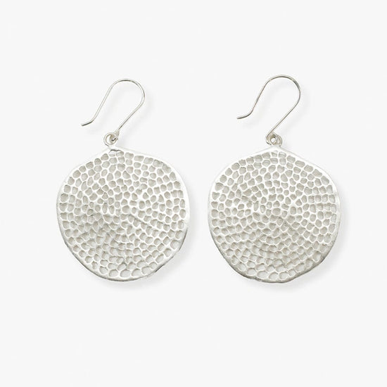 Gretchen Large Circle With Holes Earrings Silver