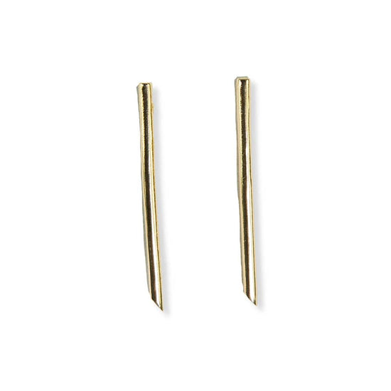 Gretchen Straight Bar Earrings Brass Earrings