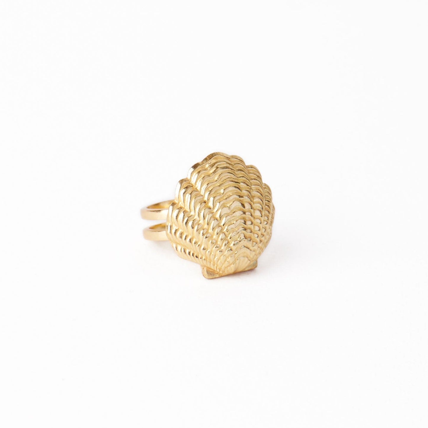 Harper Shell Bandana Ring Brass Bandana Ring