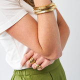 Helen 3 Tiered Adjustable Ring Brass Ring