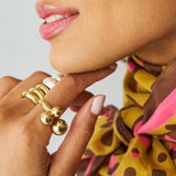Helen 3 Tiered Adjustable Ring Brass Ring