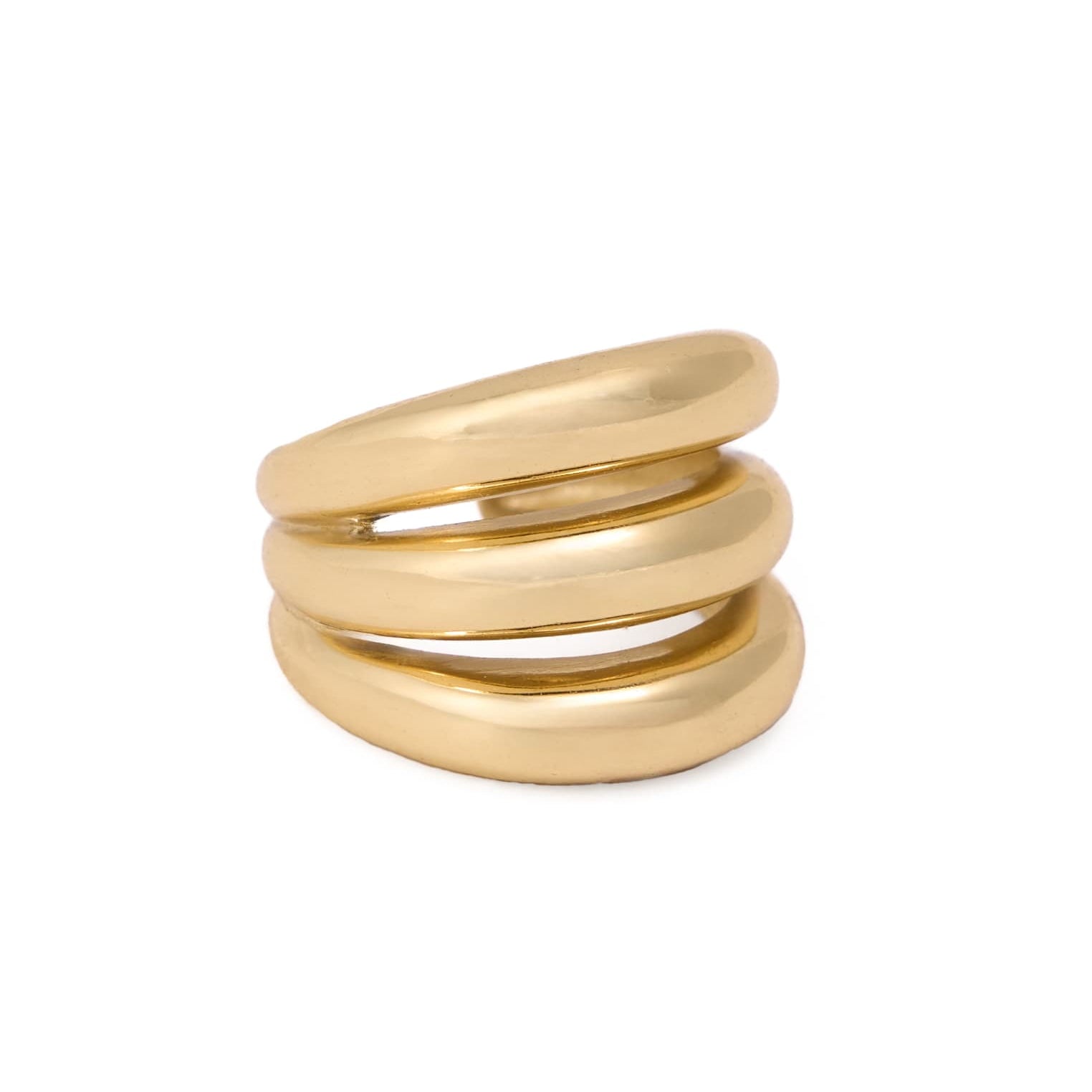 Helen 3 Tiered Adjustable Ring Brass Ring