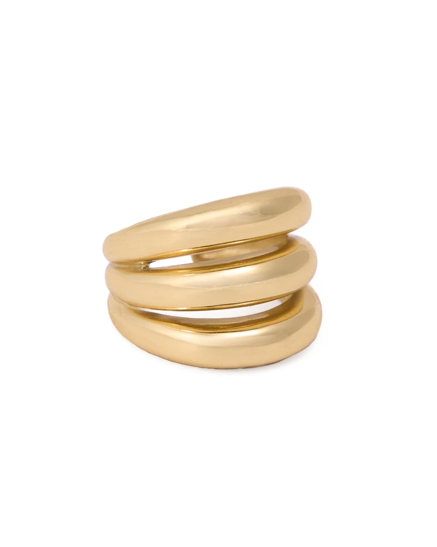 Helen 3 Tiered Adjustable Ring Brass Ring