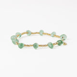 Hope Brass Stretch Bracelet With Glass Beads Mint Stretch