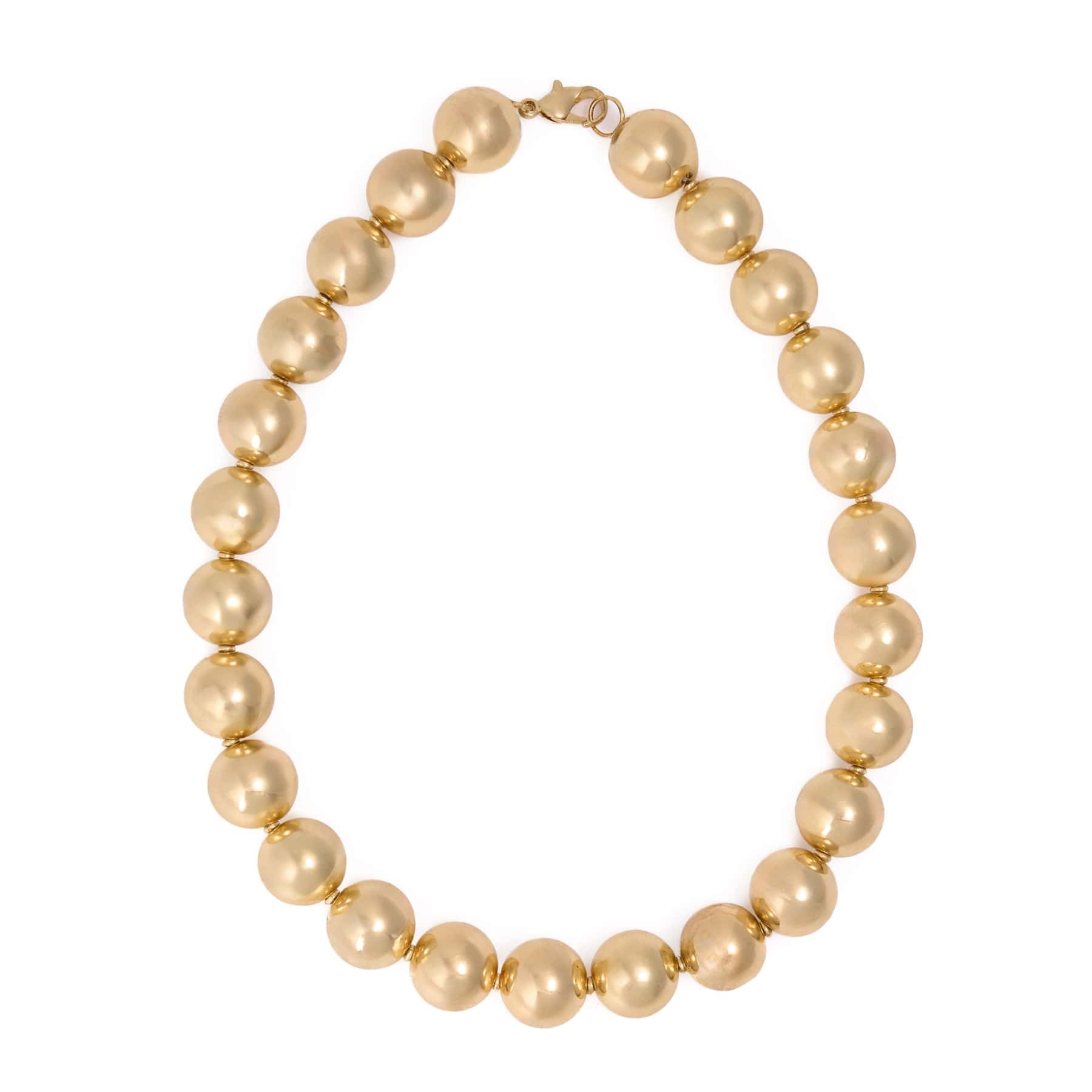 Iris Large Bead Necklace Gold Necklace