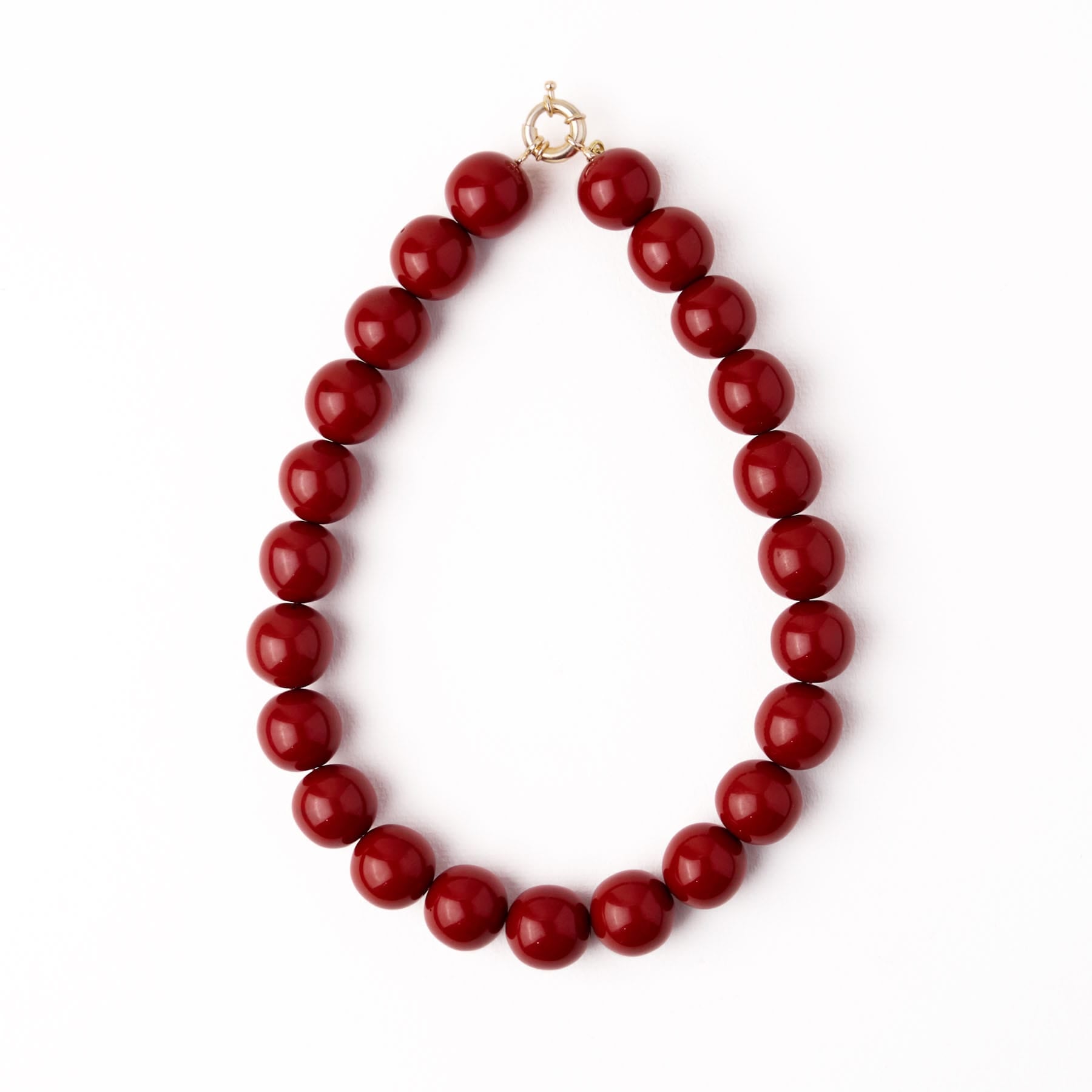 Iris Large Resin Bead Necklace Brown Necklace