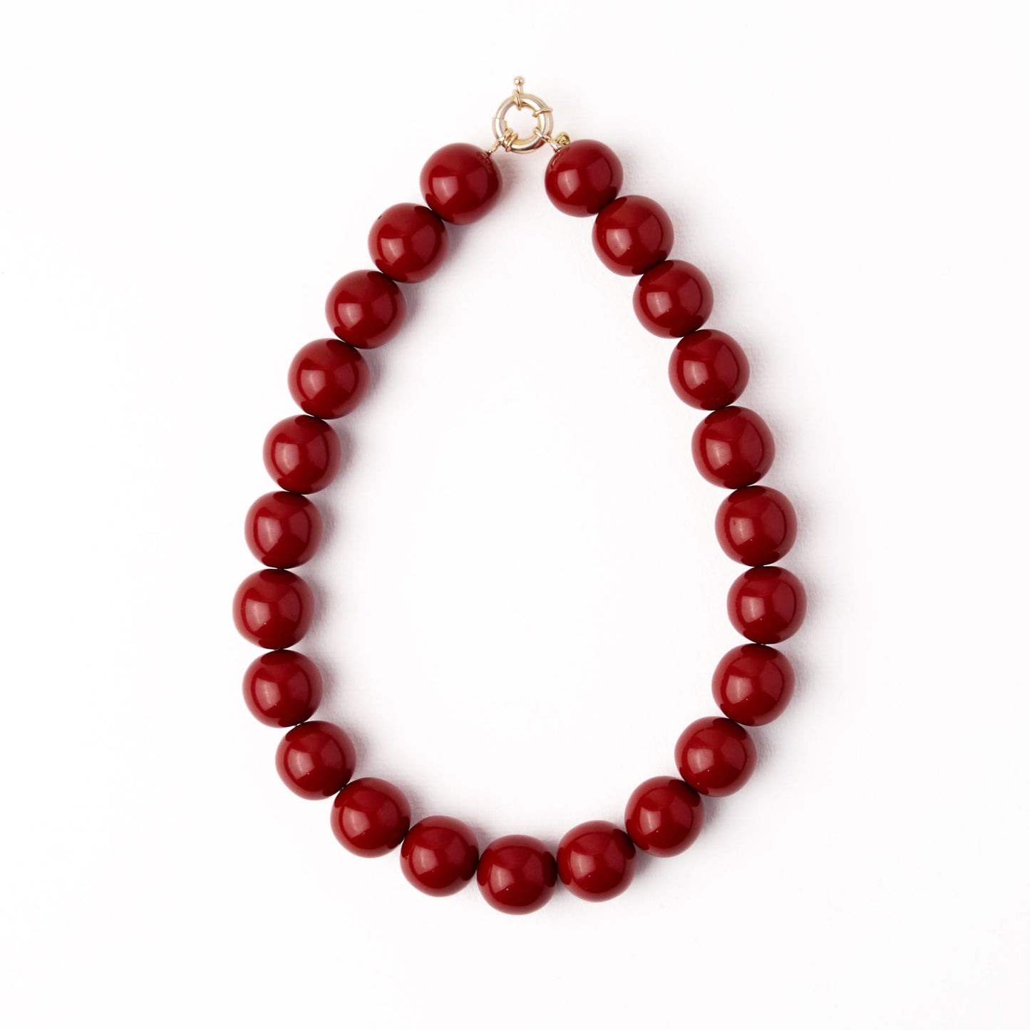 Iris Large Resin Bead Necklace Brown Necklace