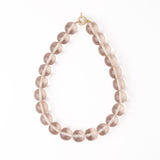 Iris Large Resin Bead Necklace Clear Single Strand