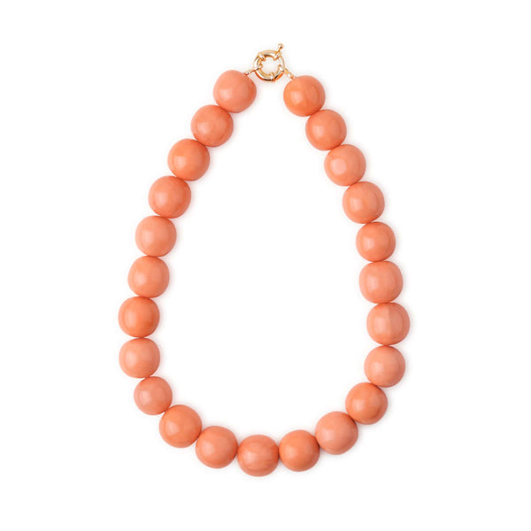 Iris Large Resin Bead Necklace Coral – INK+ALLOY LLC