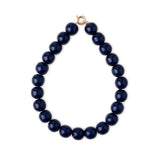 Iris Large Resin Bead Necklace Navy Necklace