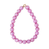 Iris Large Resin Bead Necklace Purple Necklace