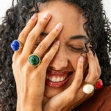 Isabella Enamel Cocktail Ring Red - Adjustable Size Ring