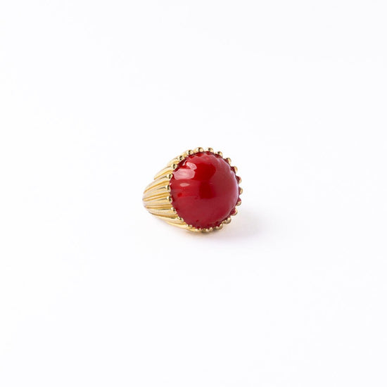 Isabella Enamel Cocktail Ring Red - Adjustable Size Ring