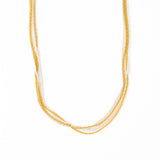 Ivy Mixed Metal Multi Layered Necklace Brass And Silver Multi Layered