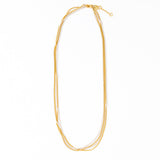 Ivy Mixed Metal Multi Layered Necklace Brass And Silver Multi Layered