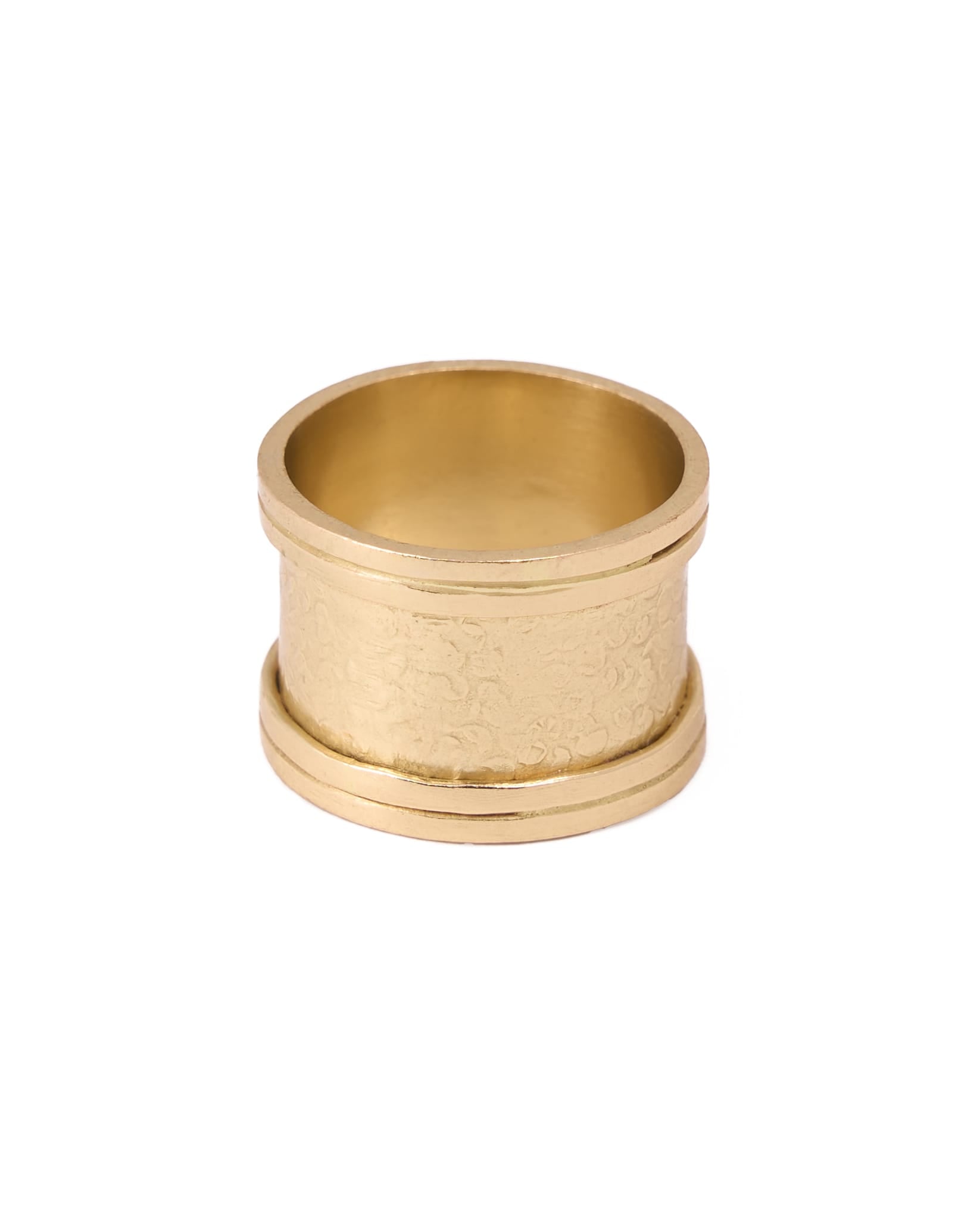 Jamie Wide Cigar Band Ring Brass Size 7 Ring