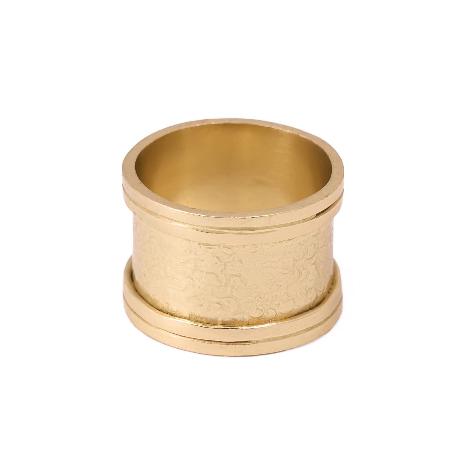 Jamie Wide Cigar Band Ring Brass Size 8 Ring