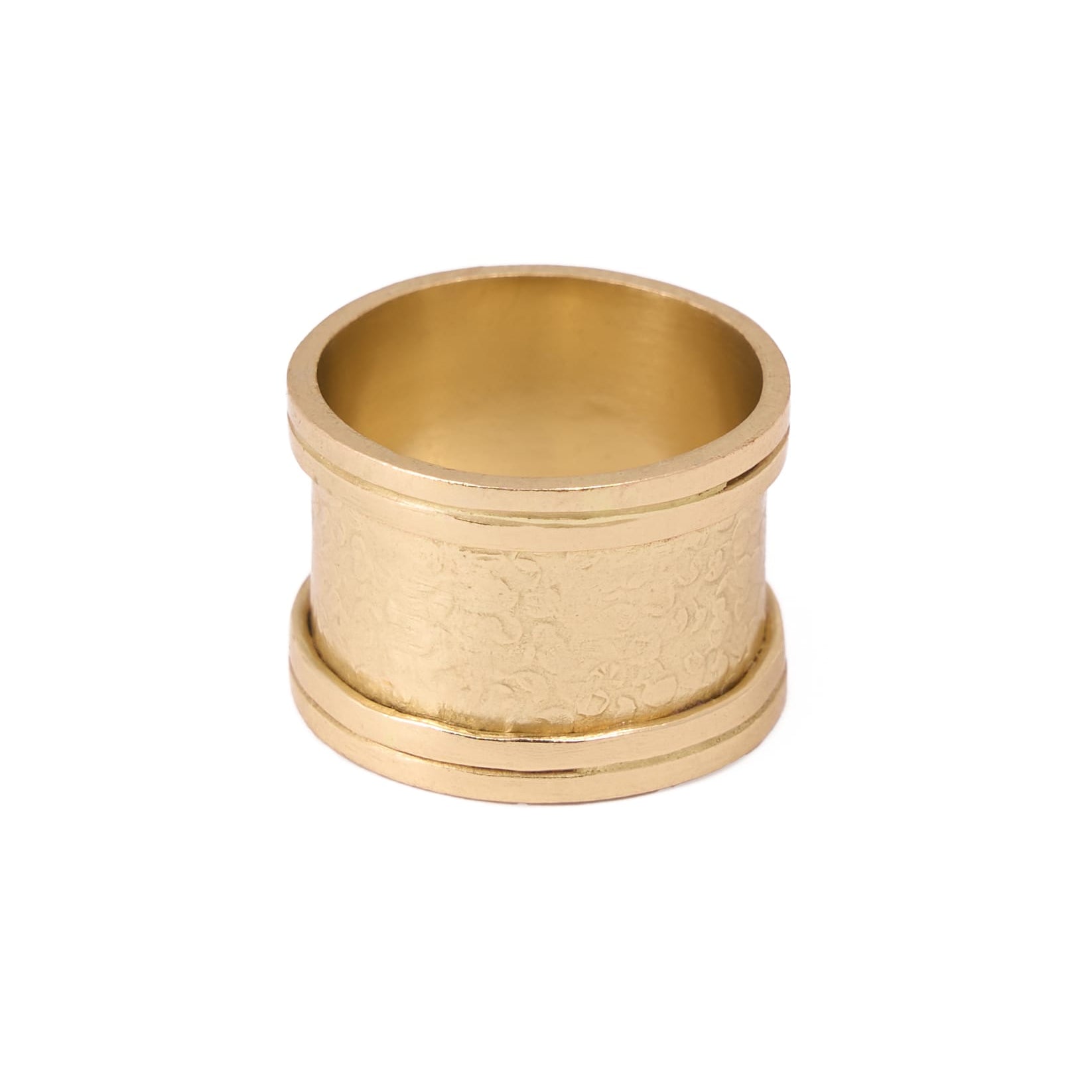 Jamie Wide Cigar Band Ring Brass Size 8 Ring