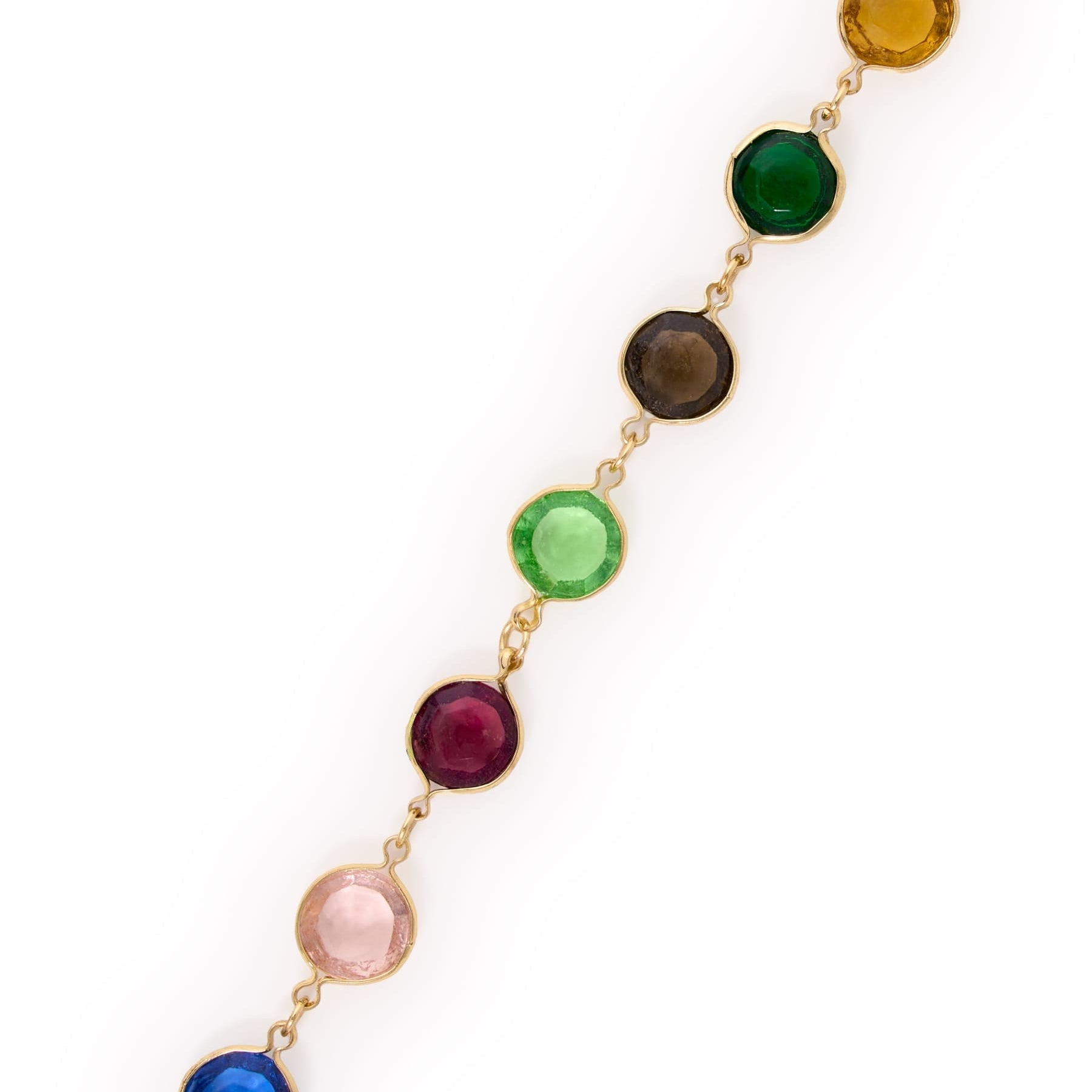 Jocelyn Color Glass Bracelet With Extension Multicolor Bracelet
