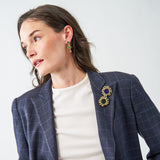 Johannah Crystal Brooch Cobalt Brooch