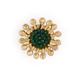 Johannah Crystal Brooch Emerald Brooch