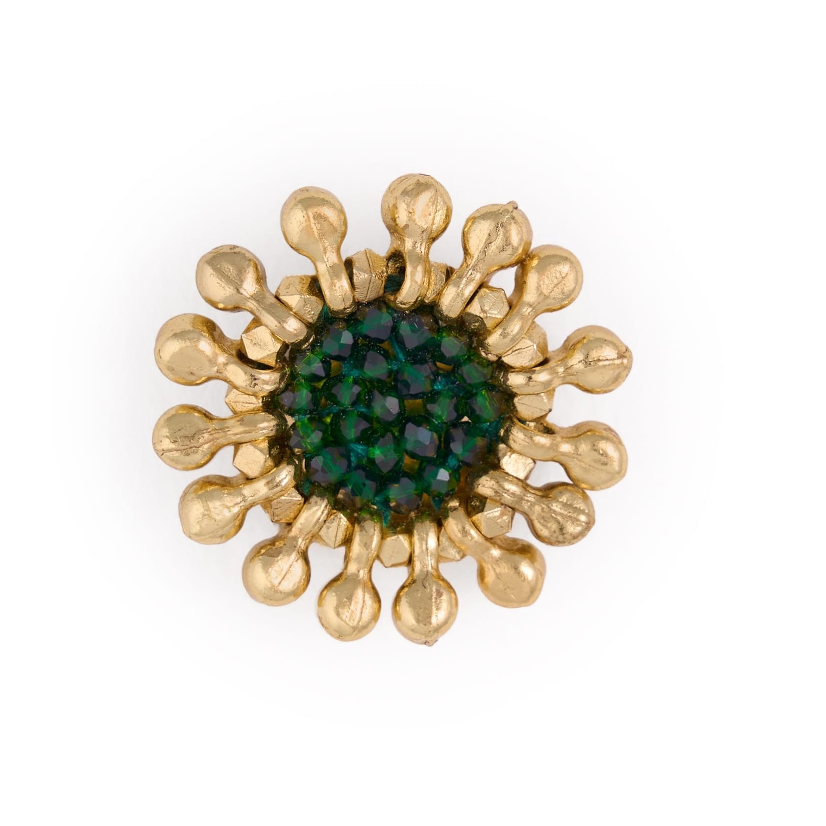 Johannah Crystal Brooch Emerald Brooch