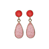 Joni Druzy Teardrop Dangle Earrings Blush Earrings