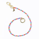 Kate Beaded Bag Charm with Brass Boot Key Ring + Bag Charm