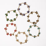 Kate Glass Cluster Beads Stretch Bracelet Aqua Stretch