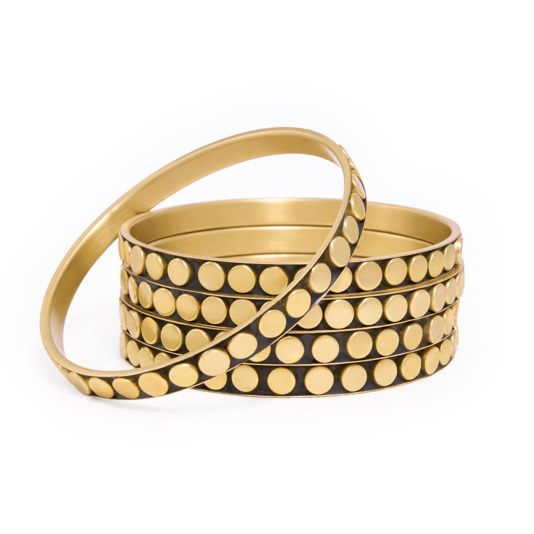 Katherine Bangle Set of 5 Brass Bracelet