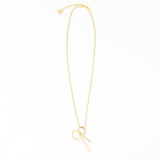Katie Large Bow Pendant Necklace Brass Pendant