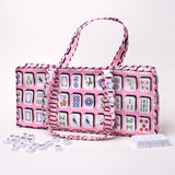 Kaya Mahjong Zippered Game Bag Pink Tote Bag