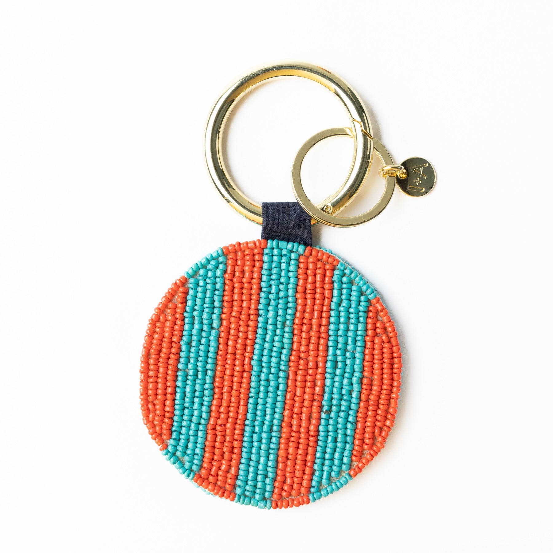 Kelsey Bananas Seed Bead Bag Accessory Key Ring Turquoise Key Ring + Bag Charm