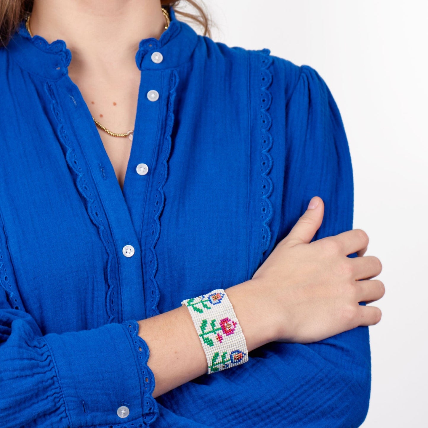 Kendall Floral Beaded Stretch Bracelet Multi Stretch