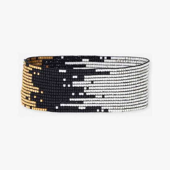 Kenzie Ombre Beaded Stretch Bracelet Black Bracelet